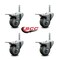 Service Caster 3 Inch Gray Polyurethane Swivel 34 Inch Threaded Stem Caster Set with Total Lock Brake SCC-TSTTL20S314-PPUB-34212-4 - alternate 3